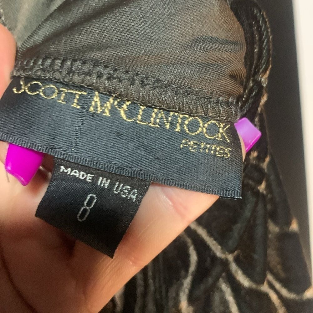 Vintage 1993 Scott McClintock Burnout Velvet Racerback Maxi Dress Size Medium 8 - Picture 7 of 17